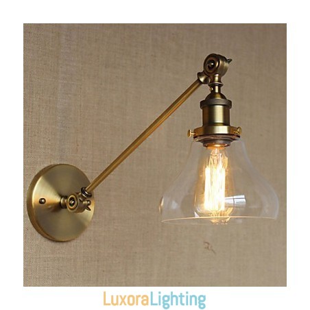 Designer Touch Decorative The Iron Glass Bronze Brass Arm Style Retro Creative American Country Hall Bedroom Wall Lamp