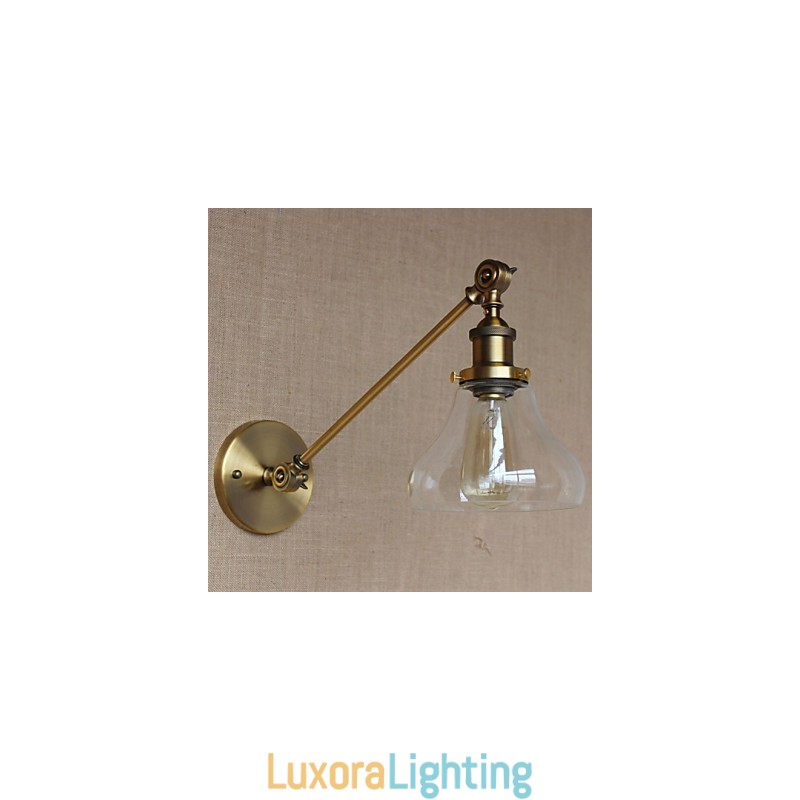 Designer Touch Decorative The Iron Glass Bronze Brass Arm Style Retro Creative American Country Hall Bedroom Wall Lamp