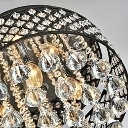 Designer Touch Decorative Traditional Classic Crystal Painting Metal Flush Mount