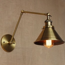 Designer Touch Decorative American Rural Countryside Retro Bronze Warehouse Restaurant Cafe Wall Sconce