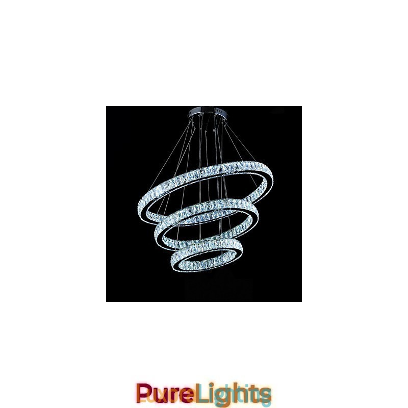 Designer Touch Decorative Crystal Pendant Light Modern Lighting Three Rings D406080 K9 Large Crystal Ceiling Light Fixtures