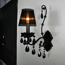 Designer Touch Decorative Wall Sconces Crystal Traditional Classic Metal Black