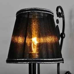 Designer Touch Decorative Wall Sconces Crystal Traditional Classic Metal Black