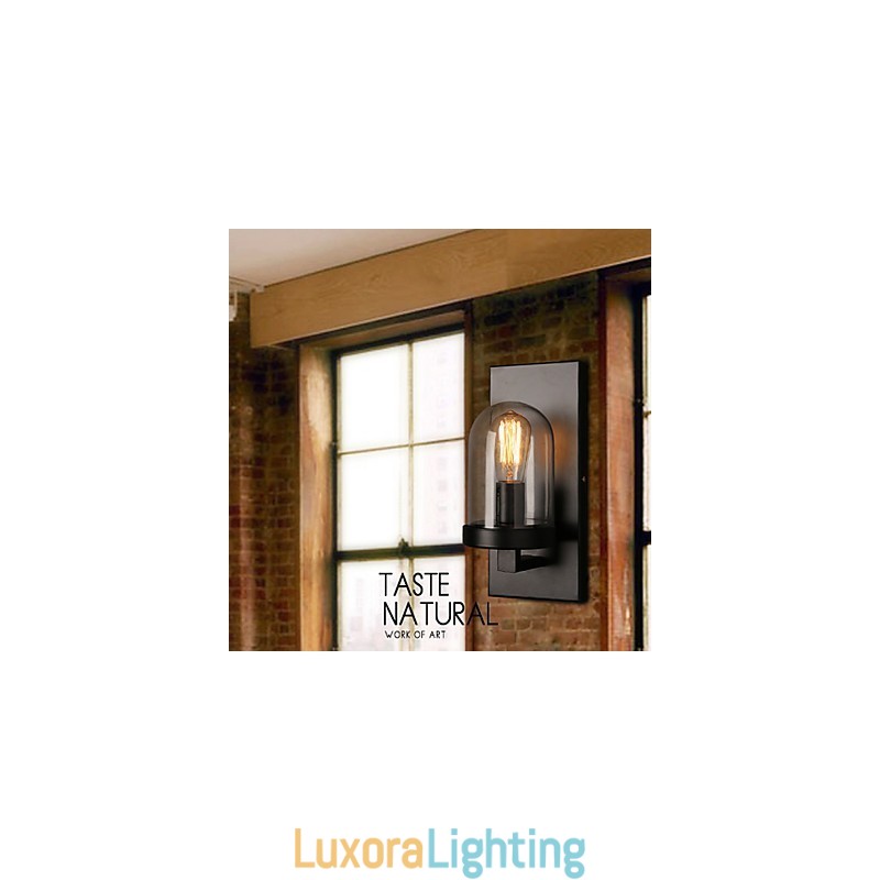 Designer Touch Decorative Creative Rural Wrought Iron Glass Wall Lamp Light