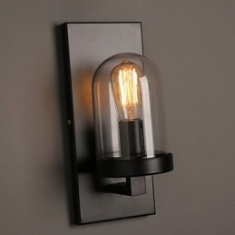 Designer Touch Decorative Creative Rural Wrought Iron Glass Wall Lamp Light