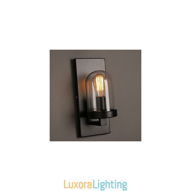 Designer Touch Decorative Creative Rural Wrought Iron Glass Wall Lamp Light