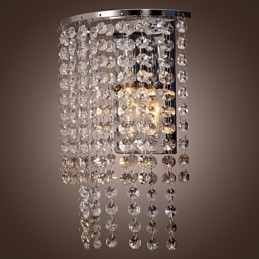Designer Touch Decorative Contemporary Crystal Wall Light with 1 Light