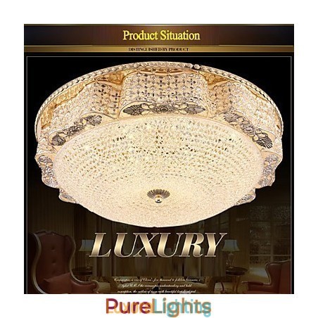 Designer Touch Decorative Modern Luxury Crystal Ceiling mounted Light Absorb Dome Light Diameter 50CM