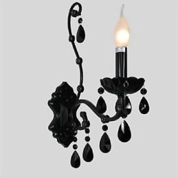 Designer Touch Decorative Crystal Mini Style Wall Sconces Candle Wall Lights Modern Contemporary Metal