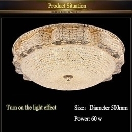 Designer Touch Decorative Modern Luxury Crystal Ceiling mounted Light Absorb Dome Light Diameter 50CM