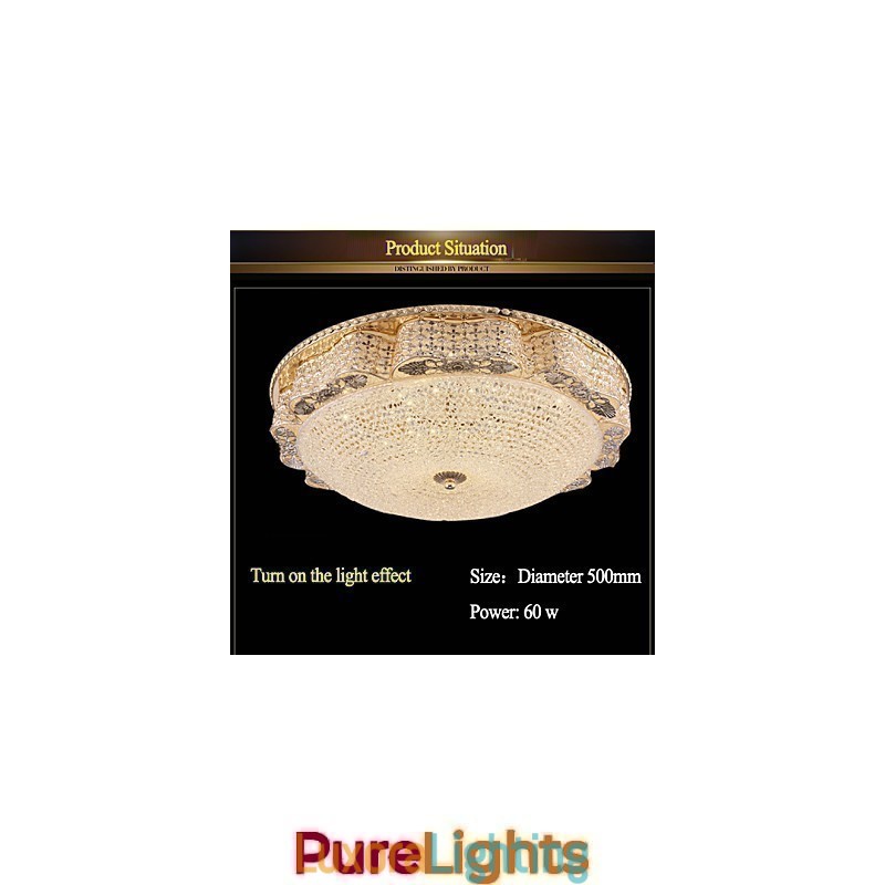 Designer Touch Decorative Modern Luxury Crystal Ceiling mounted Light Absorb Dome Light Diameter 50CM