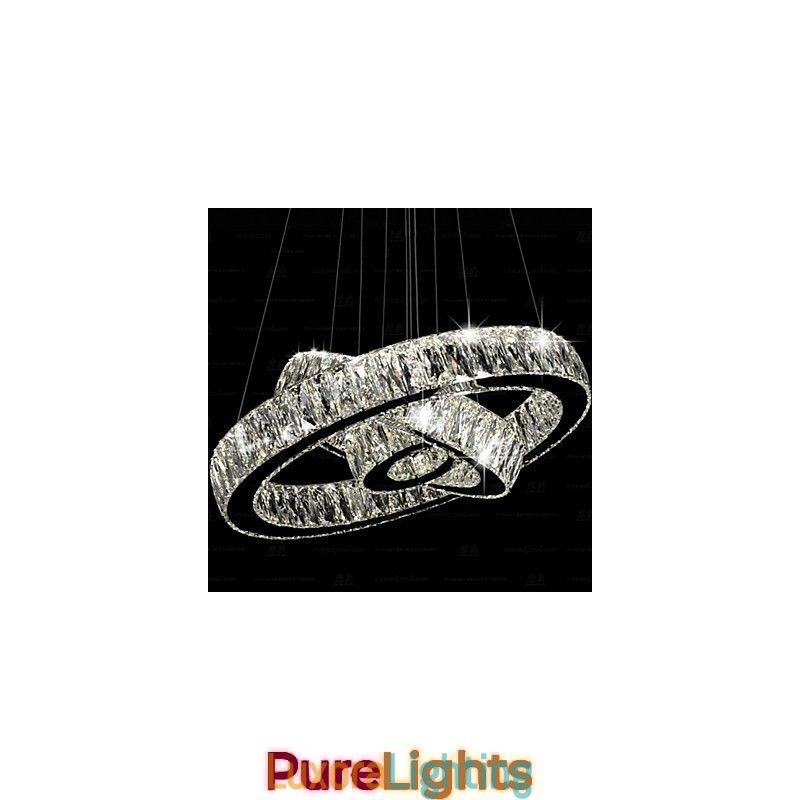 Designer Touch Decorative Crystal Pendant Light Modern Lighting Three Rings D406080 K9 Large Crystal Ceiling Light Fixtures