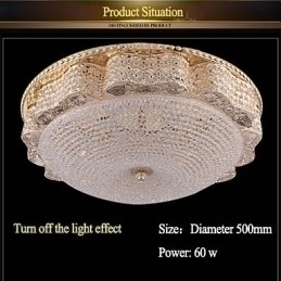 Designer Touch Decorative Modern Luxury Crystal Ceiling mounted Light Absorb Dome Light Diameter 50CM
