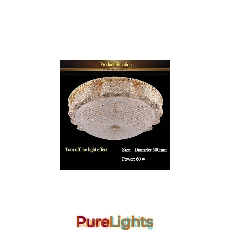 Designer Touch Decorative Modern Luxury Crystal Ceiling mounted Light Absorb Dome Light Diameter 50CM