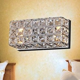 Designer Touch Decorative Contracted And Contemporary Square Wall Lamp K9 Crystal