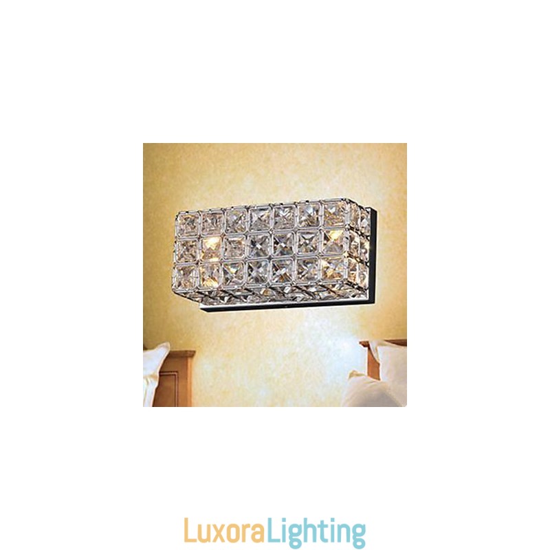 Designer Touch Decorative Contracted And Contemporary Square Wall Lamp K9 Crystal