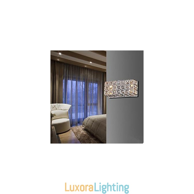 Designer Touch Decorative Contracted And Contemporary Square Wall Lamp K9 Crystal