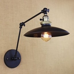 Designer Touch Decorative American Minimalist Industrial Iron Long Arm Wall Lamp With Switch