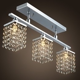 Designer Touch Decorative Linear Chandelier Island Light Crysal 3 Lights