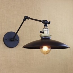 Designer Touch Decorative American Minimalist Industrial Iron Long Arm Wall Lamp With Switch