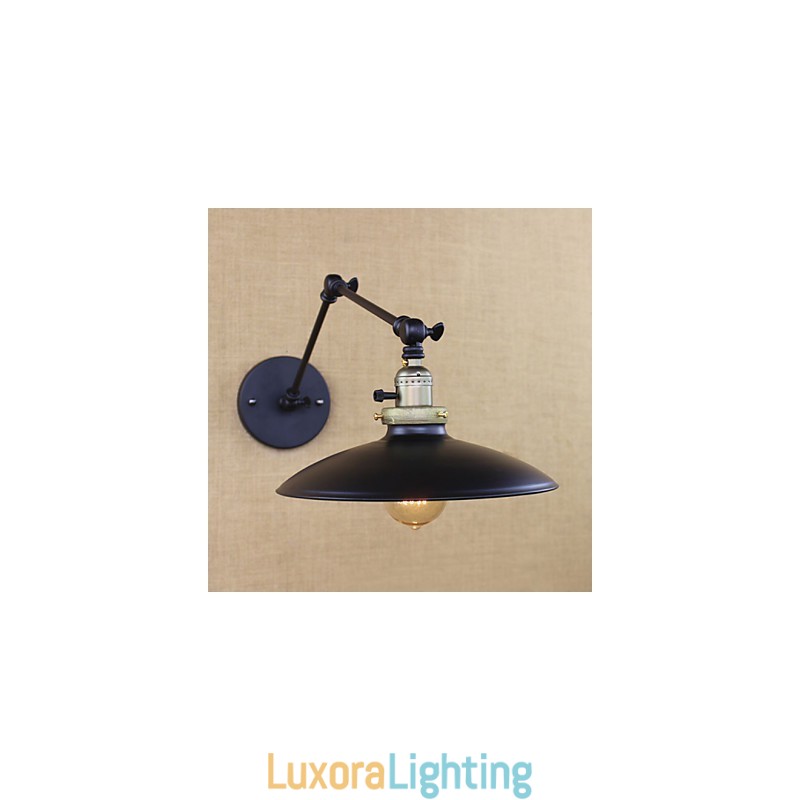 Designer Touch Decorative American Minimalist Industrial Iron Long Arm Wall Lamp With Switch