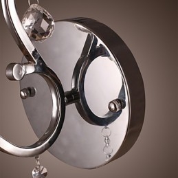 Designer Touch Decorative Silvery Crystal Wall Light with 1 Lights