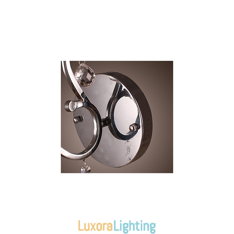 Designer Touch Decorative Silvery Crystal Wall Light with 1 Lights
