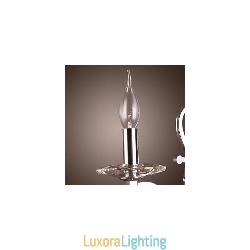 Designer Touch Decorative Silvery Crystal Wall Light with 1 Lights