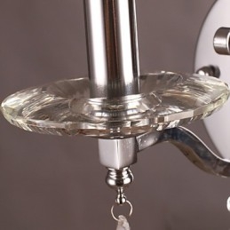 Designer Touch Decorative Silvery Crystal Wall Light with 1 Lights