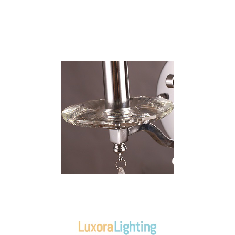Designer Touch Decorative Silvery Crystal Wall Light with 1 Lights