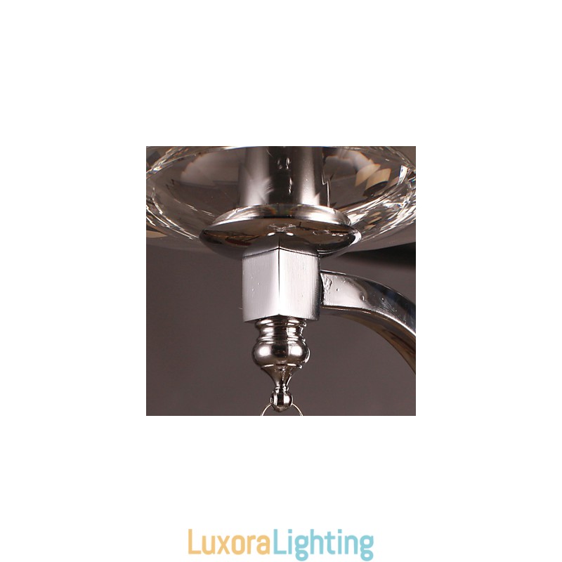 Designer Touch Decorative Silvery Crystal Wall Light with 1 Lights