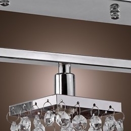 Designer Touch Decorative Linear Chandelier Island Light Crysal 3 Lights
