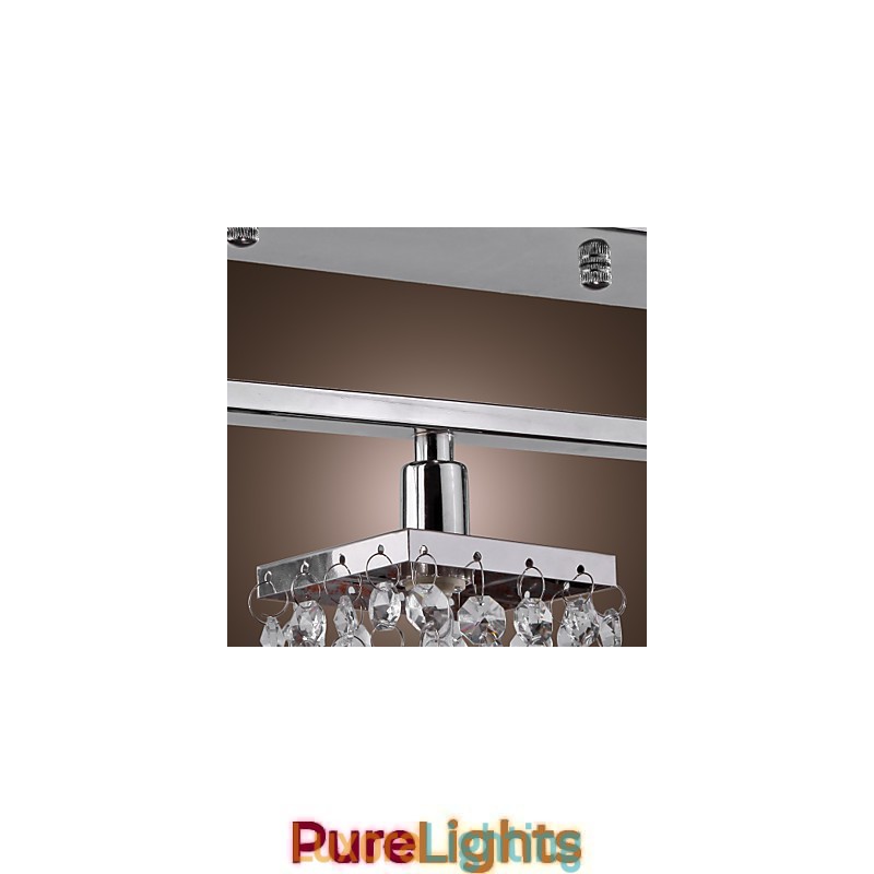 Designer Touch Decorative Linear Chandelier Island Light Crysal 3 Lights