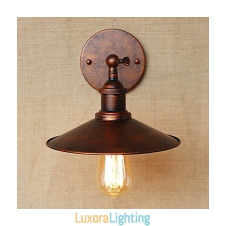 Designer Touch Decorative Minimalist Industrial Style Villa In Front Of The Church Aisle Nostalgic Umbrella Red Bronze Wall Sconce