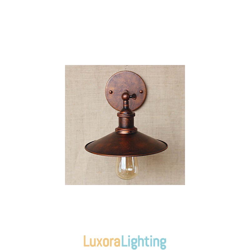 Designer Touch Decorative Minimalist Industrial Style Villa In Front Of The Church Aisle Nostalgic Umbrella Red Bronze Wall Sconce