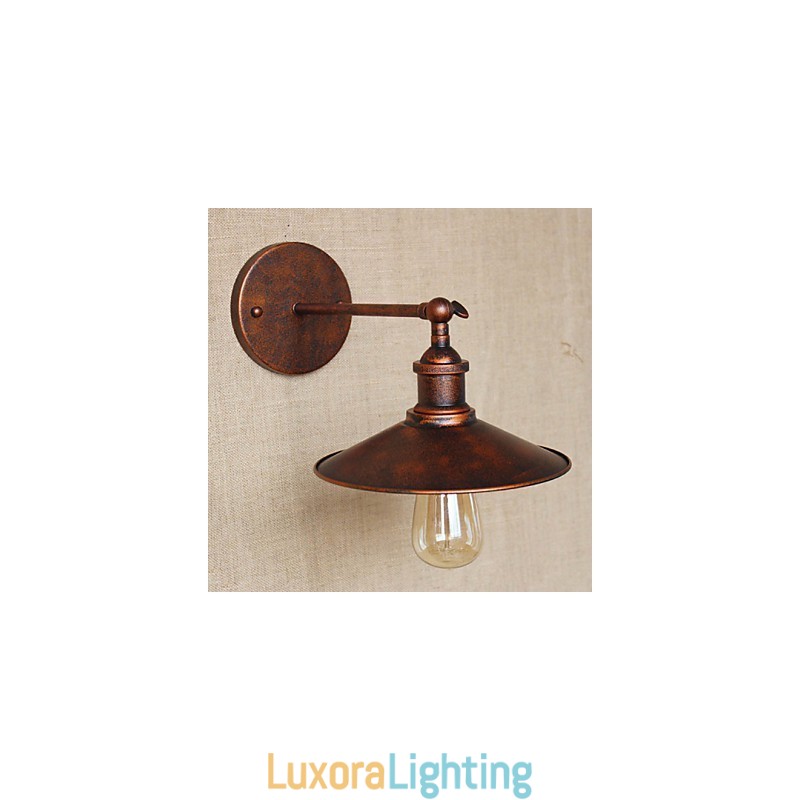 Designer Touch Decorative Minimalist Industrial Style Villa In Front Of The Church Aisle Nostalgic Umbrella Red Bronze Wall Sconce