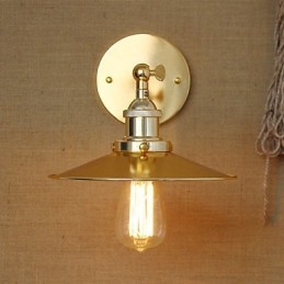 Designer Touch Decorative Minimalist Industrial Style Villa Nostalgic Golden Umbrella In Front Of The Church Aisle Decorated Wall