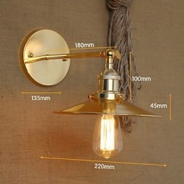 Designer Touch Decorative Minimalist Industrial Style Villa Nostalgic Golden Umbrella In Front Of The Church Aisle Decorated Wall