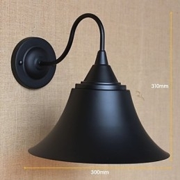 Designer Touch Decorative American Country Creative Personality Simple Clothing Store Iron Black Horn Wall Lamp