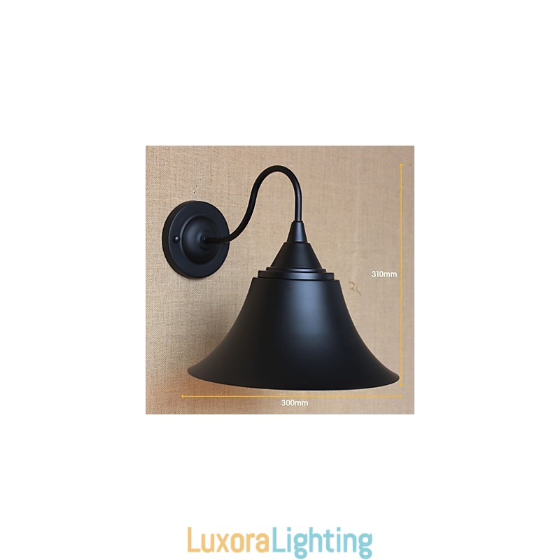 Designer Touch Decorative American Country Creative Personality Simple Clothing Store Iron Black Horn Wall Lamp