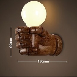 Designer Touch Decorative European Wall Right Hand Creative Retro Fist Wall Lamp Lights