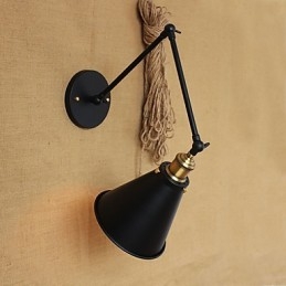 Designer Touch Decorative American Country Pastoral Style Minimalist Double Bed Long Arm Wall Lamp Aisle Channel Warehouse Entrance