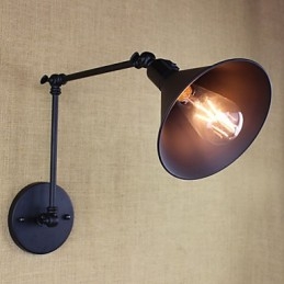 Designer Touch Decorative Retro Matte Black Belt Long Arm Double Switch Wall