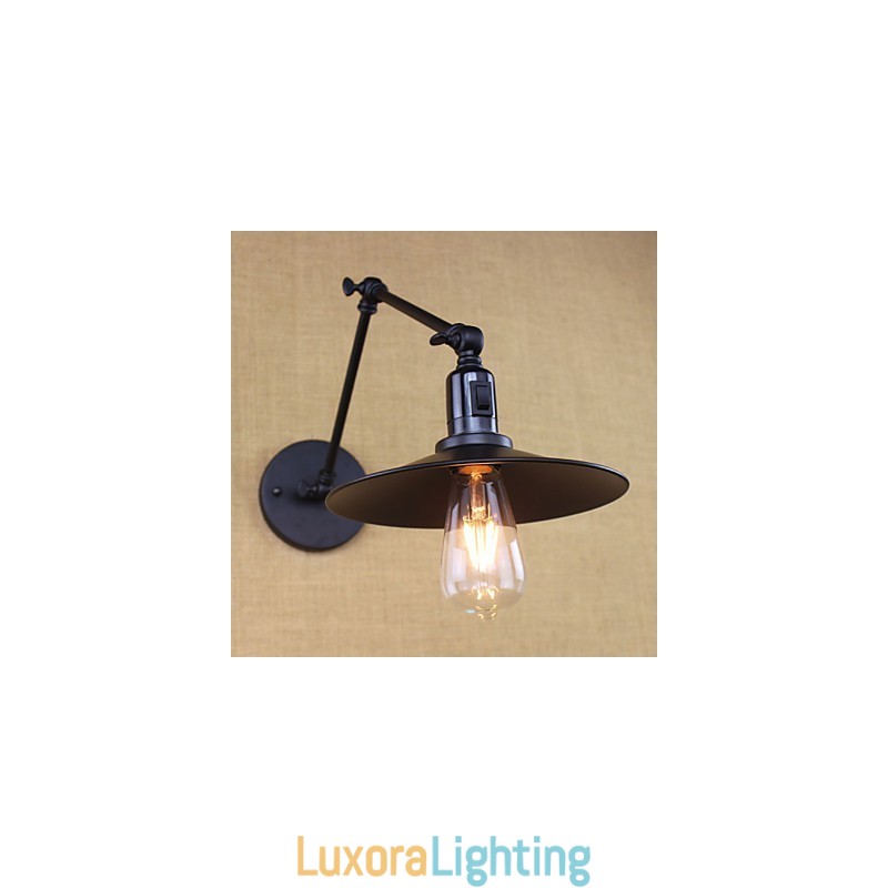 Designer Touch Decorative Retro Matte Black Belt Long Arm Double Switch Wall