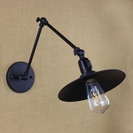 Designer Touch Decorative Retro Matte Black Belt Long Arm Double Switch Wall