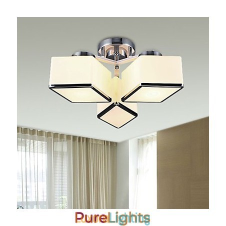 Designer Touch Decorative Flush Mount Modern Contemporary Glass