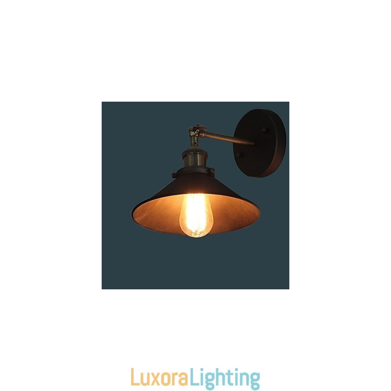 Designer Touch Decorative Industrial Vintage Edison Simplicity 1 Light Wall Mount Dining Room Study Room Office Hallway Metal Wall Sconce