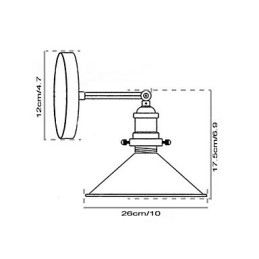 Designer Touch Decorative Industrial Vintage Edison Simplicity 1 Light Wall Mount Dining Room Study Room Office Hallway Metal Wall Sconce