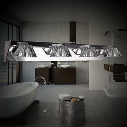 Designer Touch Decorative Modern Wall Light with Glass Shade 4 Lights Mirror Front