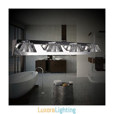 Designer Touch Decorative Modern Wall Light with Glass Shade 4 Lights Mirror Front
